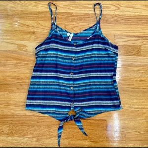 Striped Button Down Tank